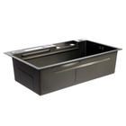 УЦЕНКА Кухонная мойка ZEIN M02,S=3,0и0,7мм,смеситель,корзины,разделочная доска,сифон,графит - фото 14676284