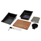 УЦЕНКА Кухонная мойка ZEIN M02,S=3,0и0,7мм,смеситель,корзины,разделочная доска,сифон,графит - фото 14676288