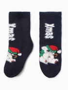 Носки женские махровые "Новогодние", цвет МИКС, р-р 36-40 - фото 31459305