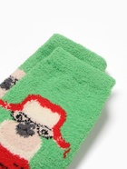 Носки женские махровые "Ламы"  Нжмп2201-02-03, цвет зеленый, р-р 36-40 - фото 31459328