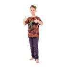 Футболка детская Collorista 3D Reptile, возраст 10-12 лет, рост 146-152 см, цвет коричневый - Фото 1
