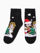 Носки женские махровые "Love is"  Нжмп2530, цвет МИКС, р-р 36-40 - фото 31459379