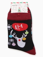 Носки женские "Олени с НГ шариками и снежинки", цвет МИКС, р-р 36-40 - фото 31459397