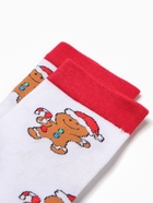 Носки женские "Печенька новогодняя", цвет белый, р-р 36-40 - фото 31459402