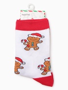 Носки женские "Печенька новогодняя", цвет белый, р-р 36-40 - фото 31459403