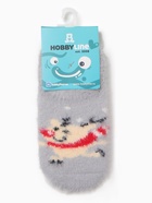 Носки-следки детские пуховые "Новогодние", цвет МИКС, р-р 14-16 - фото 31459466