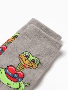 Носки женские "Змейка с сердцем", цвет серый, р-р 36-40 - фото 808493989