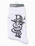 Носки женские "Змея", цвет белый, р-р 36-40 - фото 31459483