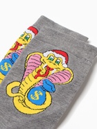 Носки женские "Змейка с деньгами", цвет серый, р-р 36-40 - фото 31459485