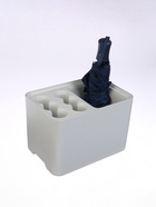 Подставка для зонтов, пластик, 6 круглых, 4 квадратных отделений, 18×18×26.5 см, серая - Фото 3