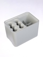 Подставка для зонтов, пластик, 6 круглых, 4 квадратных отделений, 18×18×26.5 см, серая - Фото 6