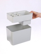 Подставка для зонтов, пластик, 6 круглых, 4 квадратных отделений, 18×18×26.5 см, серая - Фото 6