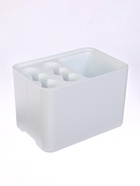 Подставка для зонтов, пластик, 6 круглых, 4 квадратных отделений, 18×18×26.5 см, белая - Фото 5