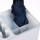 Подставка для зонтов, пластик, 6 круглых, 4 квадратных отделений, 18×18×26.5 см, белая - Фото 3