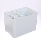 Подставка для зонтов, пластик, 6 круглых, 4 квадратных отделений, 18×18×26.5 см, белая - Фото 4