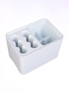 Подставка для зонтов, пластик, 6 круглых, 4 квадратных отделений, 18×18×26.5 см, белая - Фото 2