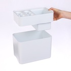 Подставка для зонтов, пластик, 6 круглых, 4 квадратных отделений, 18×18×26.5 см, белая - Фото 7