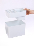 Подставка для зонтов, пластик, 6 круглых, 4 квадратных отделений, 18×18×26.5 см, белая - Фото 6