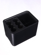 Подставка для зонтов, пластик, 6 круглых, 4 квадратных отделений, 18×18×26.5 см, чёрная - Фото 2