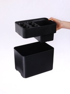 Подставка для зонтов, пластик, 6 круглых, 4 квадратных отделений, 18×18×26.5 см, чёрная - Фото 6