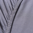 Трикотажная простыня на резинке 90х200х20см, т. серый, кулирка 120г/м, хл100% - фото 30921796