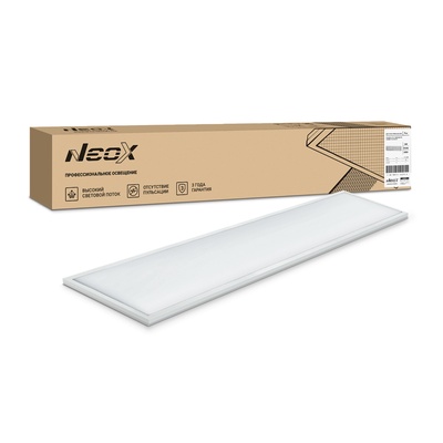 Панель светодиодная универсальная ДВО-01 3640-ПРИЗМА, 36 Вт, 4000K, 1195×180 мм, NEOX