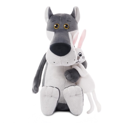 Мягкая игрушка «Волк с зайцем», 25 см