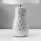 Настольная лампа с абажуром RISALUX «Мессина», Е14, 40 Вт, серебристый, 25×25×44 см - Фото 4