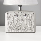 Настольная лампа с абажуром RISALUX «Океан», Е14, 40 Вт, серебро, 20×15×30 см 10337362