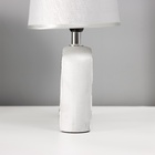 Настольная лампа с абажуром RISALUX «Океан», Е14, 40 Вт, серебро, 20×15×30 см - Фото 5