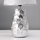 Настольная лампа с абажуром RISALUX «Кидди», Е14, 40 Вт, серебро, 20×20×34 см - Фото 4