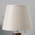 Настольная лампа с абажуром RISALUX «Филд», Е14, 40 Вт, 20×20×33 см - Фото 3