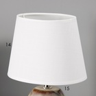Настольная лампа с абажуром RISALUX «Эвита», Е14, 40 Вт, 20×15×30 см - Фото 3