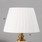 Настольная лампа с абажуром RISALUX «Камелия», Е27, 40 Вт, латунь, 29×29×29.5 см - Фото 5