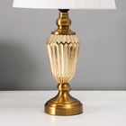 Настольная лампа с абажуром RISALUX «Камелия», Е27, 40 Вт, латунь, 29×29×29.5 см - Фото 6