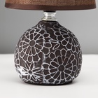 Настольная лампа с абажуром RISALUX «Элис», Е14, 40 Вт, коричневый, 13×13×25 см - фото 4724864