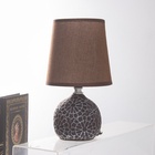 Настольная лампа с абажуром RISALUX «Элис», Е14, 40 Вт, коричневый, 13×13×25 см - фото 4724866