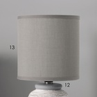 Настольная лампа с абажуром RISALUX «Анджело», Е14, 40 Вт, серый, 13×13×29 см - Фото 3