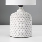 Настольная лампа с абажуром RISALUX «Рицио», Е14, 40 Вт, белый, 13×13×27 см - Фото 4