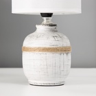 Настольная лампа с абажуром RISALUX «Шарлотта», Е14, 40 Вт, бело-чёрный, 13×13×27 см 10392922