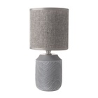 Настольная лампа с абажуром RISALUX «Румини», Е14, 40 Вт, серый, 13×13×27 см - Фото 6