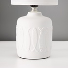 Настольная лампа с абажуром RISALUX «Фишер», Е14, 40 Вт, белый, 13×13×27 см - фото 4724990