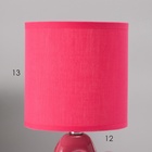 Настольная лампа с абажуром RISALUX «Сердце», Е14, 40 Вт, красный, фигурное основание, 13×13×29 см - Фото 5