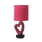 Настольная лампа с абажуром RISALUX «Сердце», Е14, 40 Вт, красный, фигурное основание, 13×13×29 см - Фото 9