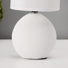 Настольная лампа с абажуром RISALUX «Фиесс», Е14, 40 Вт, белый, 13×13×27 см - Фото 4