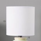 Настольная лампа с абажуром RISALUX «Тигрик» детская, Е14, 40 Вт, зелёный, 13×13×27 см - Фото 5