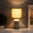 Настольная лампа с абажуром RISALUX «Мишка» детская, Е14, 40 Вт, зелёный, 13×13×27 см - Фото 4