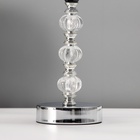 Настольная лампа с абажуром RISALUX «Реймо», Е14, 40 Вт, хром, 18×18×33.5 см - фото 29835728