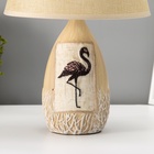 Настольная лампа с абажуром RISALUX «Фламинго», Е14, 40 Вт, бежевый, 25×25×39 см - Фото 4