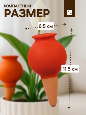 Автополив для комнатных растений «Кувшинчик», 11.5×6.5 см, керамика, набор 4 шт., МИКС
